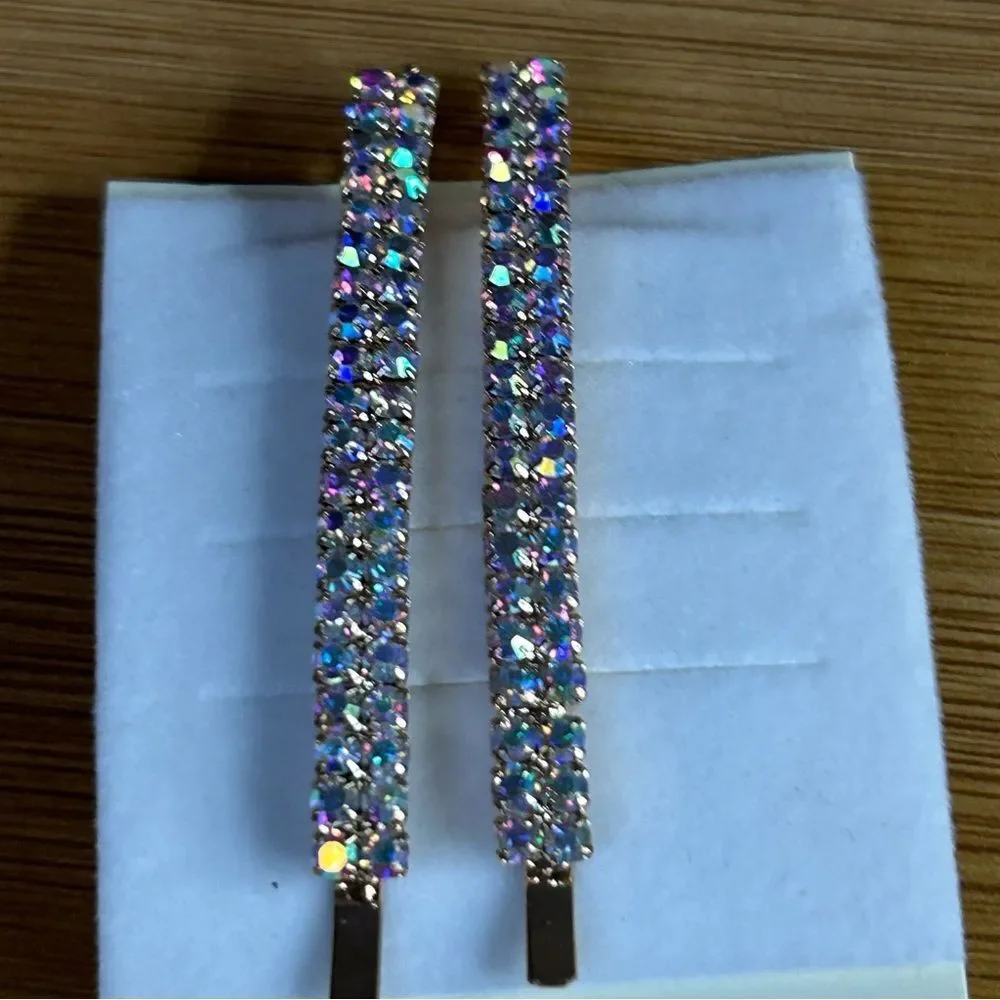 Elegant Sparkly Crystal Hair Clips